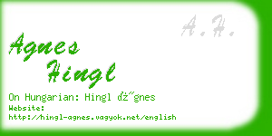 agnes hingl business card